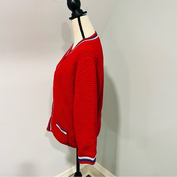 NWT Frances Valentine Angie Cardi Coat in Red -M - Picture 3 of 12